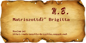 Matriszottó Brigitta névjegykártya