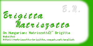 brigitta matriszotto business card